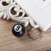 Round Ball No. 8 Resin Ball NO.8 Key Chain Billiards Keychain Key Ring Lucky Black 8 Keyring