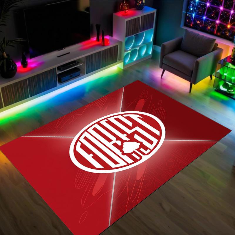 Nottingham Forest Design Kristall Samt Teppich Gemütlich Nicht?Rutschfester Teppich mit Aufdruck für Schlafzimmer Wohnzimmer Eingang