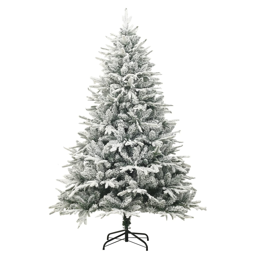 Vidaxl Sztuczna Choinka Pokryta Śniegiem, Zielona, 150 Cm, Pvc I Pe