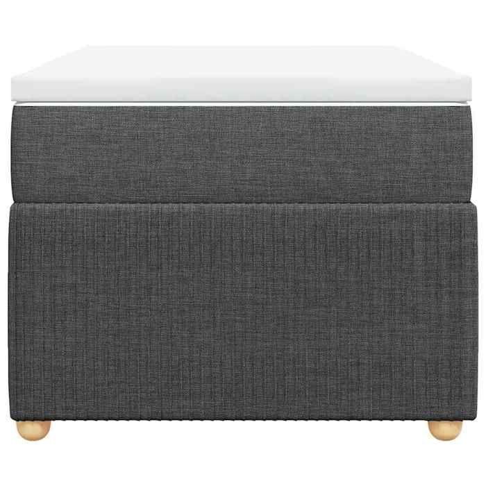 Maison Exclusive - Sommier à lattes de lit avec matelas Gris foncé 80x200 cm Tissu