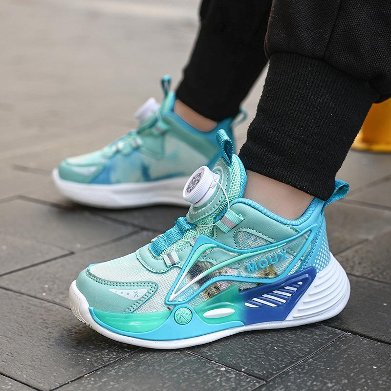 

Спортивная обувь Wukong для мальчиков весна и осень 2025 новая обувь для баскетбола для мальчиков начальной школы дышащая нескользящая баскетбольная обувь с двойной сеткой 40