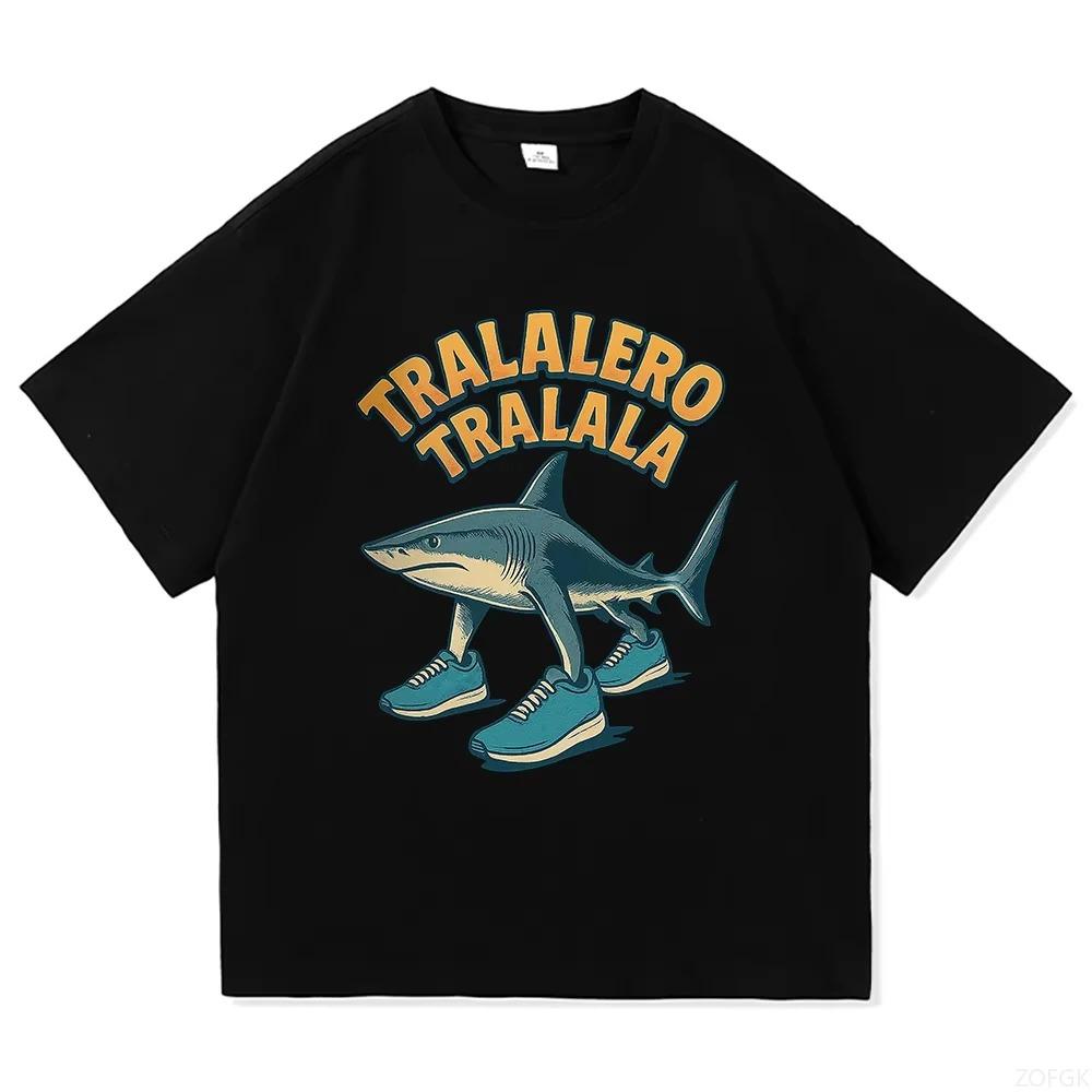 Bombardiro Crocodillo T Shirt Unisex Vintage Funny Italian Brainrot Meme TShirt Cool Brr Brr Patapim Tralalero Tralala Cotton Tees S