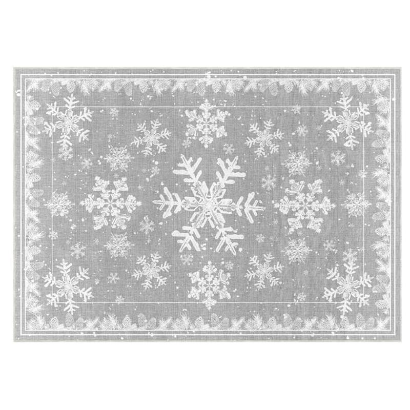 Living Room Floor Mat Non-slip Machine Washable Soft Comfortable Carpet Large Size Red Snowflake Pine Cone Rug Home Decor Rugs