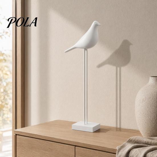 Minimalist Home Decor Accents Black & White Bird Figurine, Modern Art Sculpture for TV Contemporary Office Desktop Ornaments Cabinet Bookshelf