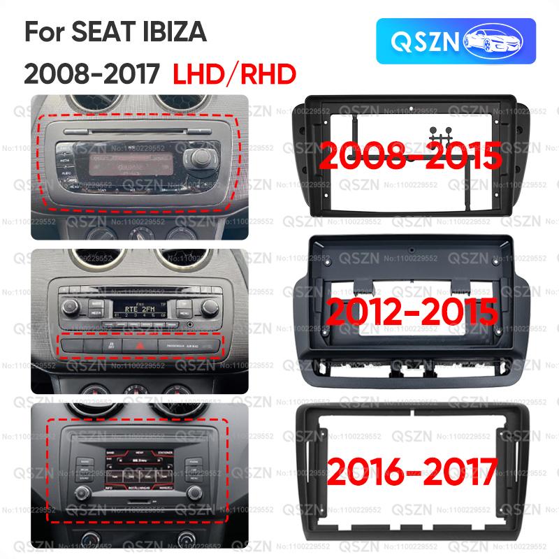 2008 - 2014 2015 2016 2017 For SEAT IBIZA 9"/LHD/RHD Car Multimedia Radio Frame Fascia Panel Dashboard Mounting Bracket Adapter