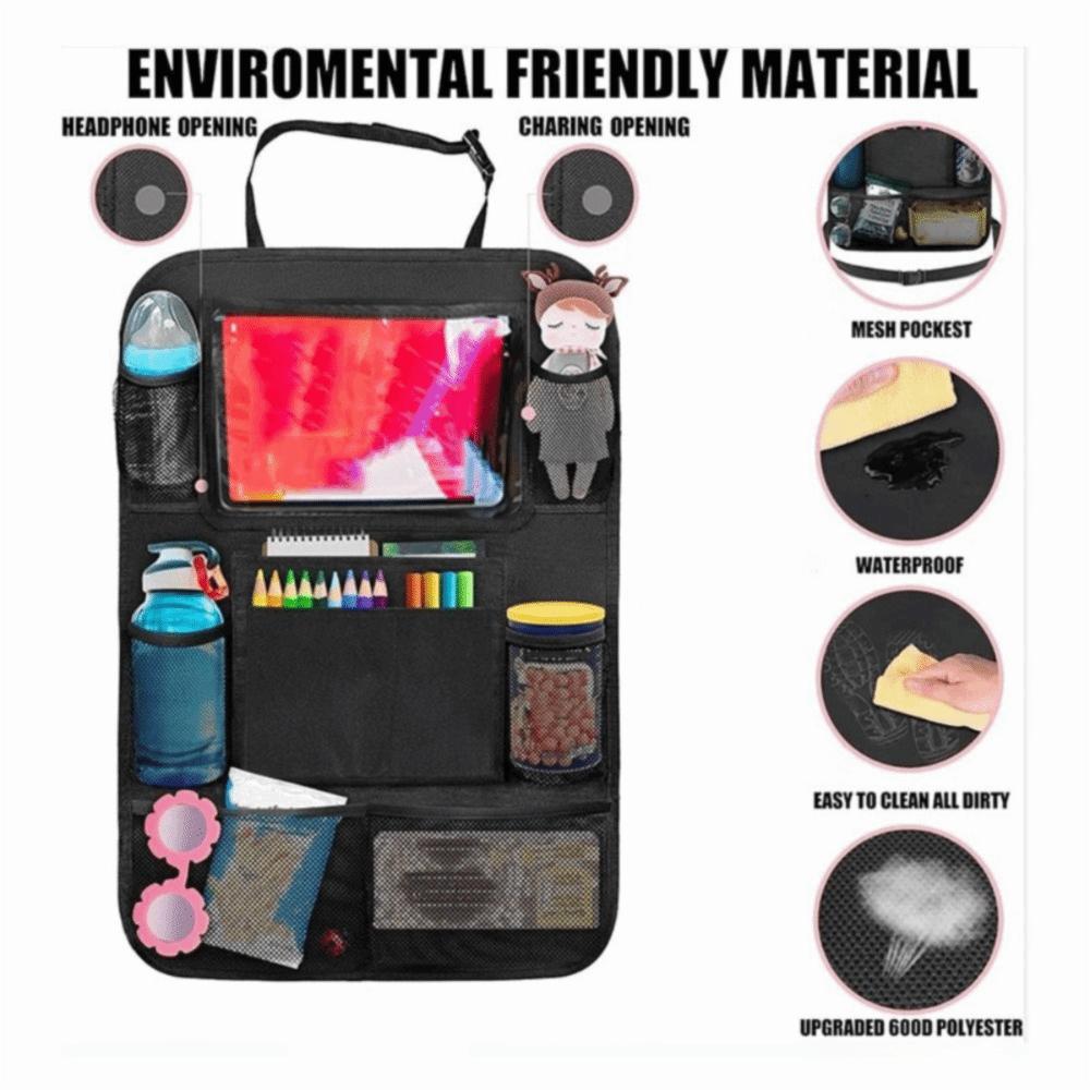 High-Capacity Backseat Car Organizer Multifunctional Storage Bag  Kids Car Seats