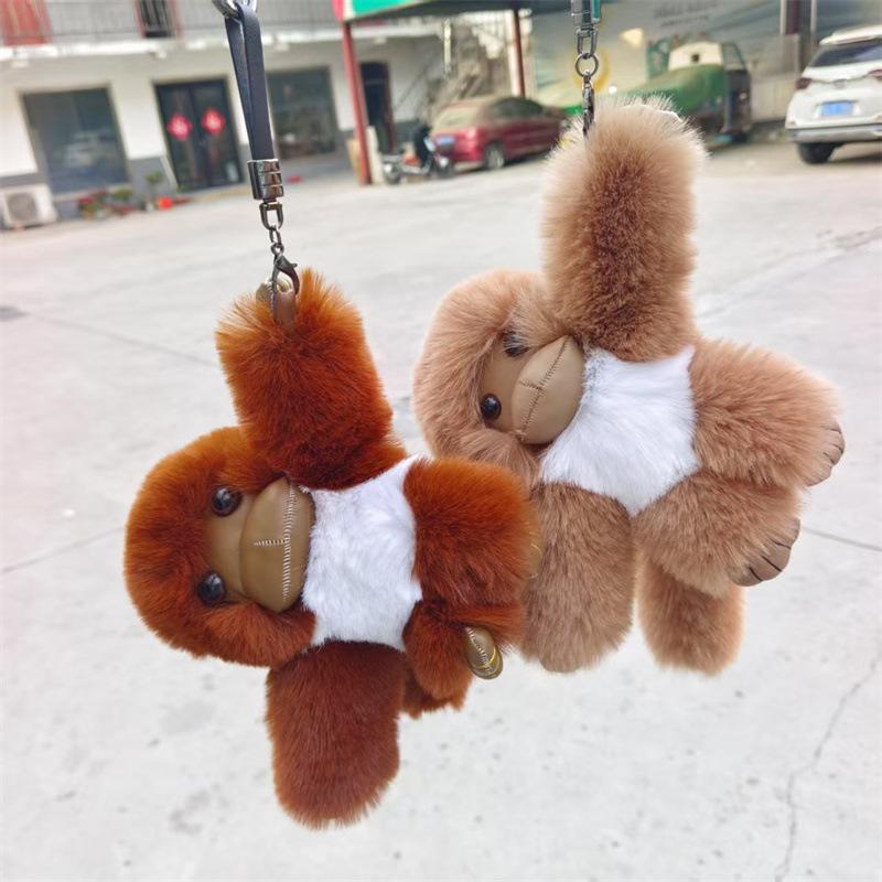 4-inch Plush Pendant Cute Little Rabbit Doll Keychain Doll Bag Hanging Ornament Pendant Plush