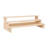 Wooden Display Shelf, Tiered Organizer Stand, Desktop Figurine Rack, Home Office Decor Natural Wood