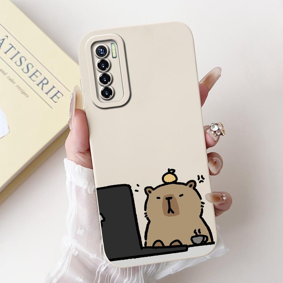 For Tecno Camon 17 Case CG6 CG6j Soft Silicone Cover Fashion Painted Shockproof Bumper For Tecno Camon 17 Pro 17P Camon17 Fundas