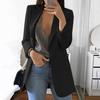 Blazer Lapel All-match Open Front Stylish Women Suit for Daily Life