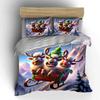 Three Reindeer Sledding Adventure Kid'S And Adults' Bedroom Decor, Exquisite Three-Piece Bedding Set Gift