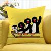 Cartoon Niedlicher Pingu Pinguin Verschiedene Größen Quadratische Kissenhülle für Auto Zuhause Schlafzimmer Dekor