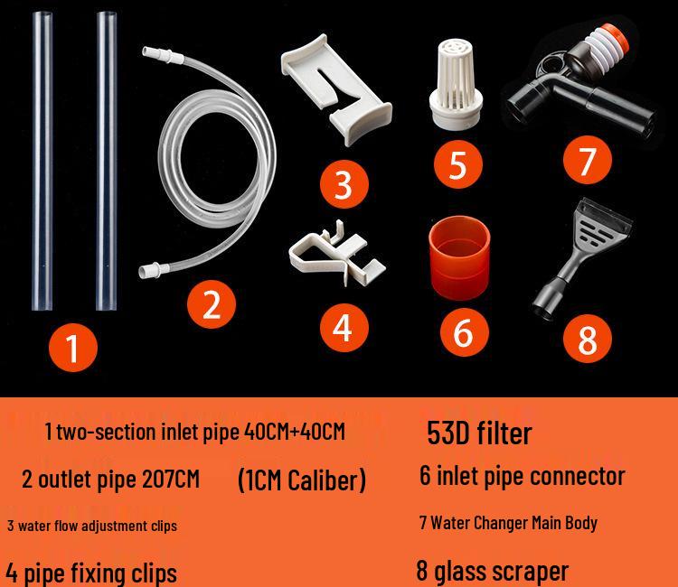 Akvarievattenbytare & Sifon Avfallsborttagare: Akvarium Sugrör & Sandtvätt