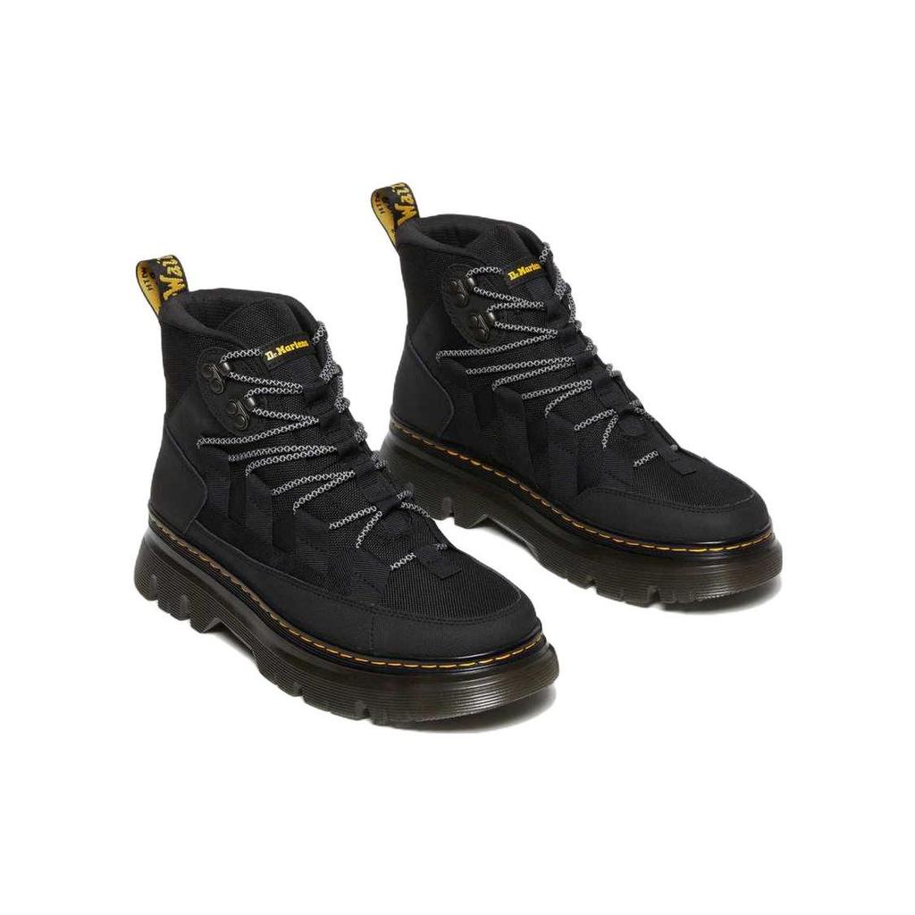 Dr. Martens Boury Kulatá špička Šněrovací Kotníkové boty Unisex boty Černé 27831001