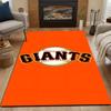 Orange Baseball Giants Logo Patterned Carpet, Non Slip Mat Suitable for Living Room and Bedroom Sofas