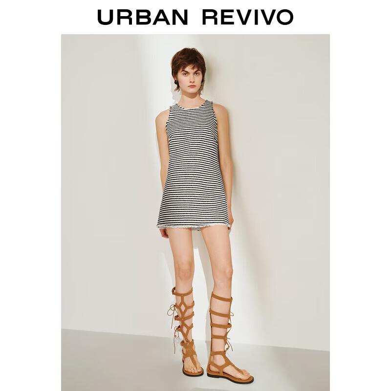 

UR 2025 Women s Retro Striped Sleeveless Mini Dress XL
