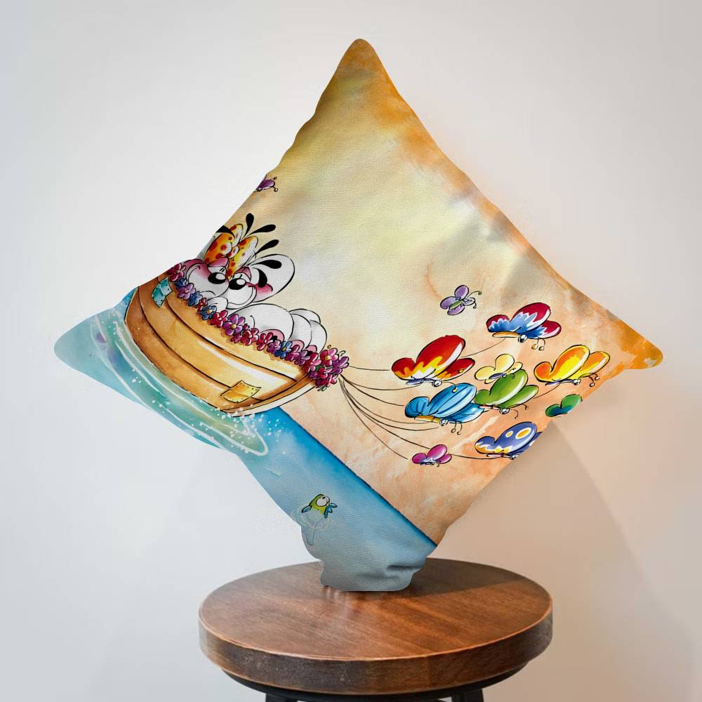 Character Diddl Cute Maple Design Cushion Cover Happy Autumn Harvest Decor Holiday Decorati Pillow Cover