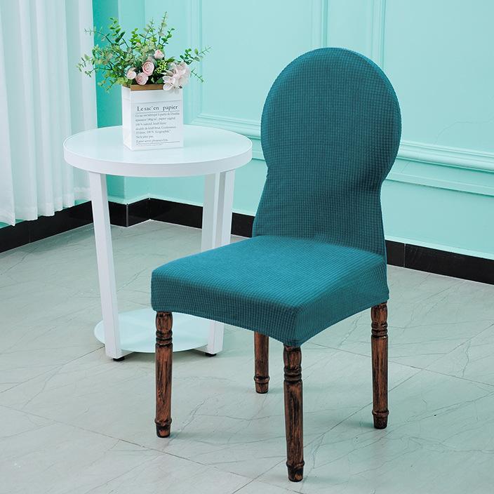 Thickened Round Backrest Dining Table Chair Cover Universal Curved Stool Cover Seat Cover Elastic Force