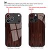 Wood grain pattern tempered glass phone case suitable for iPhone 17 16 15 14 13 12 11 Pro/Max/Plus shockproof back cover