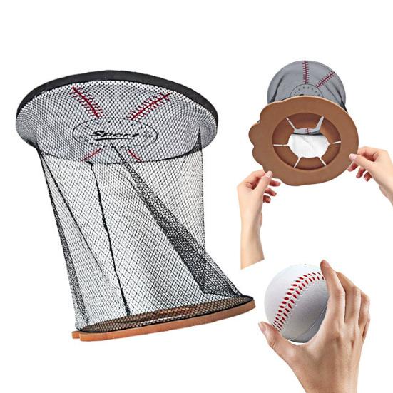 Hanging Indoor Baseball Hoop on Ceiling Educational Mini Baseball Game Kids Adults Stress Relief Baseball Goal Toy with Soft Ball