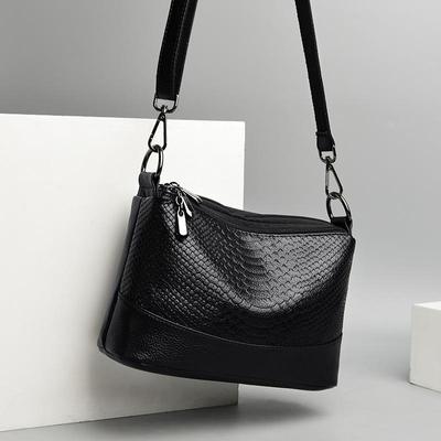 Vintage Crocodile Patte Crossbody Bag For Women PU Leather Shoulder Bag