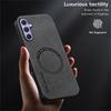 WANLONFENG YBP Series For Samsung Galaxy A24 4G (162.1mm) Magnetic Case with Tempered Glass Film PU+TPU Phone Cover Large Cutout
