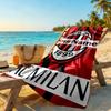Ac Milan Customize Text Beach Towel High Absorbency & Quick-Dry Suitable for Swimming Gym Camping Yoga Vacation