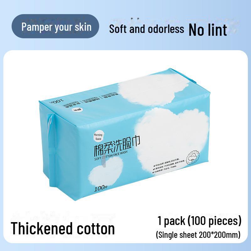 

Large Pack Disposable Cotton Face Towels - Soft, Removable, Wet/Dry Dual Use, 20x20cm, for Cleansing