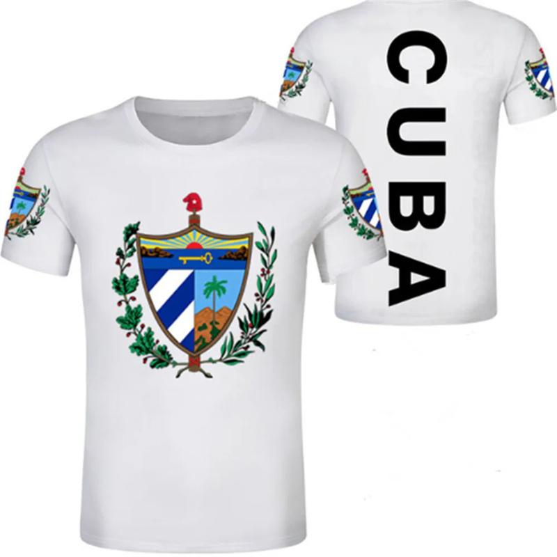 

Summer Cuban Flag 3D Printed T-shirt Men s Quick Drying Short Sleeved National Emblem Pattern Casual Top L