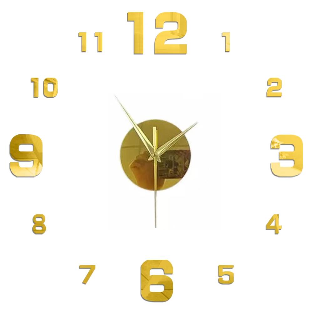 3D Wall Clock DIY Mirror Wall Stickers Home Decor Quartz Needle Watch Living Room Removable Art Decal Sticker Reloj De Pared Hot