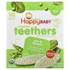 Happy Baby®, Organic Teethers, Gentle Teething Wafers, Sitting Baby, Pea & Spinach, 12 Packs, 0.14 Oz (4 G) Each