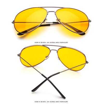 RMM märke Högkvalitativa pilot solglasögon HD unisex Spegel solglasögon gula mörkerseende glasögon för män kvinnor