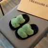 New Children Plush Shoes for Girls Korean Style Thick Sole Parent-child Plush Slippers Korean Style Versatile Cute Princess Flat