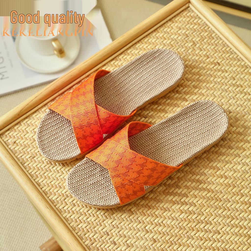 "Women's Non-Slip Silent Indoor Cotton & Linen Slippers"
