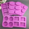 1PC Square Rectangle Round Handmade Chocolate Mold Cold Manufacturing Silicone Mold