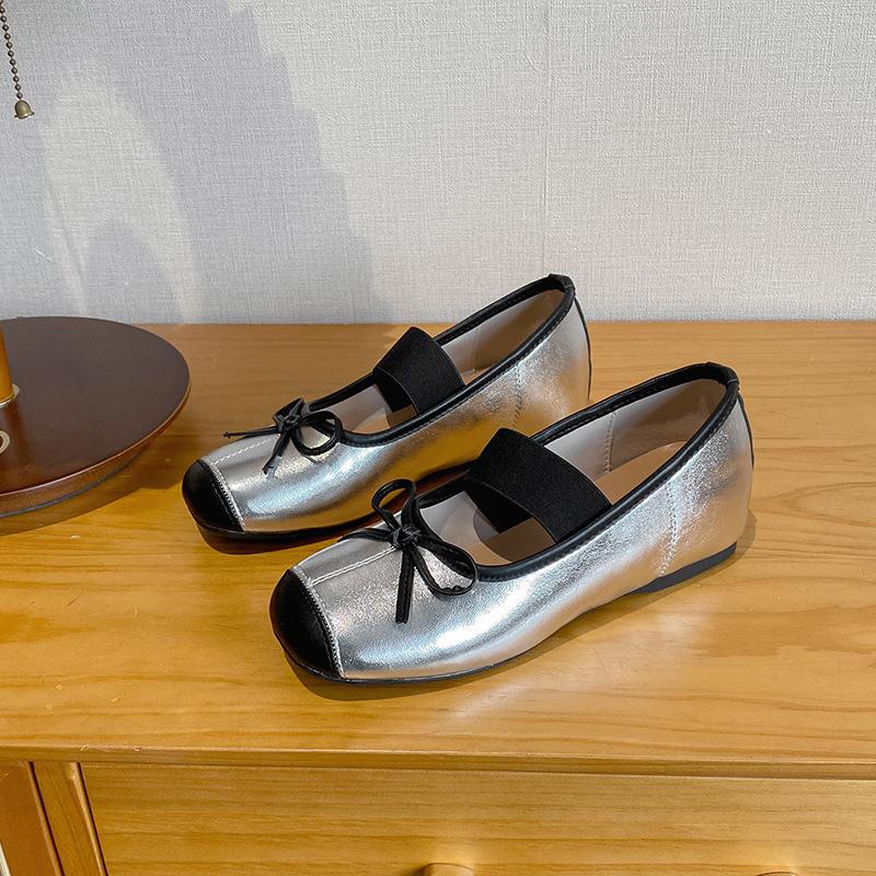 

Серебряные туфли Мэри Джейн женские новые легкие туфли с внутренней высотой, увеличивающие высоту, одинарные туфли маленькие кожаные туфли 39