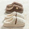 Home warm and velvet thick-bottomed couple's cotton slippers warm, non-slip and wear-resistant, lightweight fluff mop