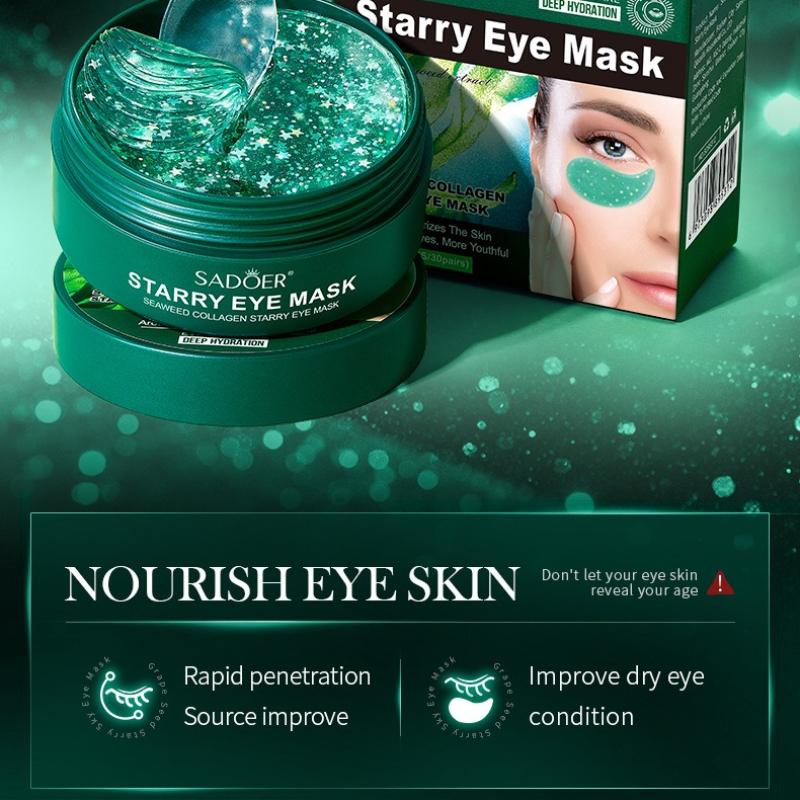 Protein Star Series Eye Mask, Grape Seed Gum Hydrating Moisturizing Eye Mask Skin Care Products