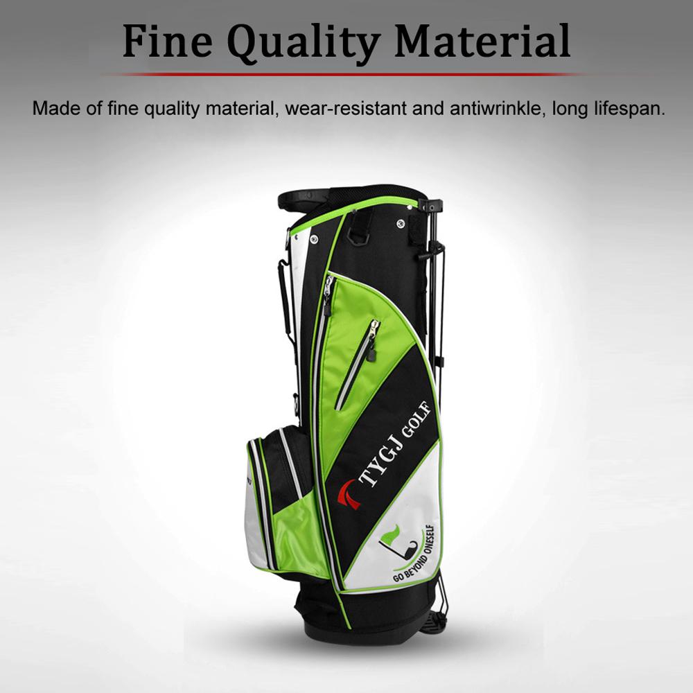 Portable Golf Rack Bag With Braces Bracket Golf Bag With Stand Support Lightweight Golf Bag