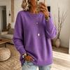 Women's Fashion Thick Neck Color Sweater for Casual Warmth