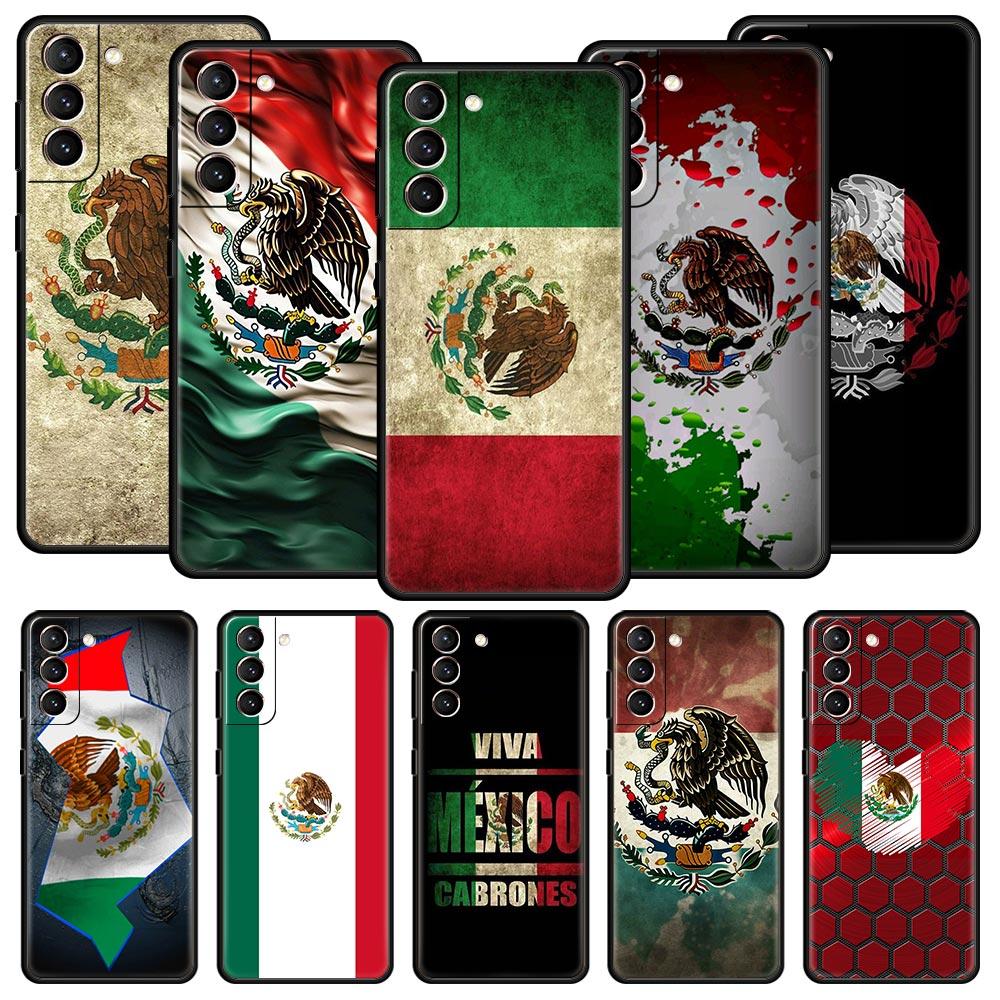 Mexico Flag Phone Case For Samsung Galaxy S24 S23 S22 S20 Ultra S21 FE 5G S10 S9 Plus S10E S8 Soft Silicone Cover