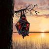 2D Metal Bat Garden Decoration Hanging Tree Ornament Halloween Outdoor Yard Art Metal Sculpture for Seasonal Display
