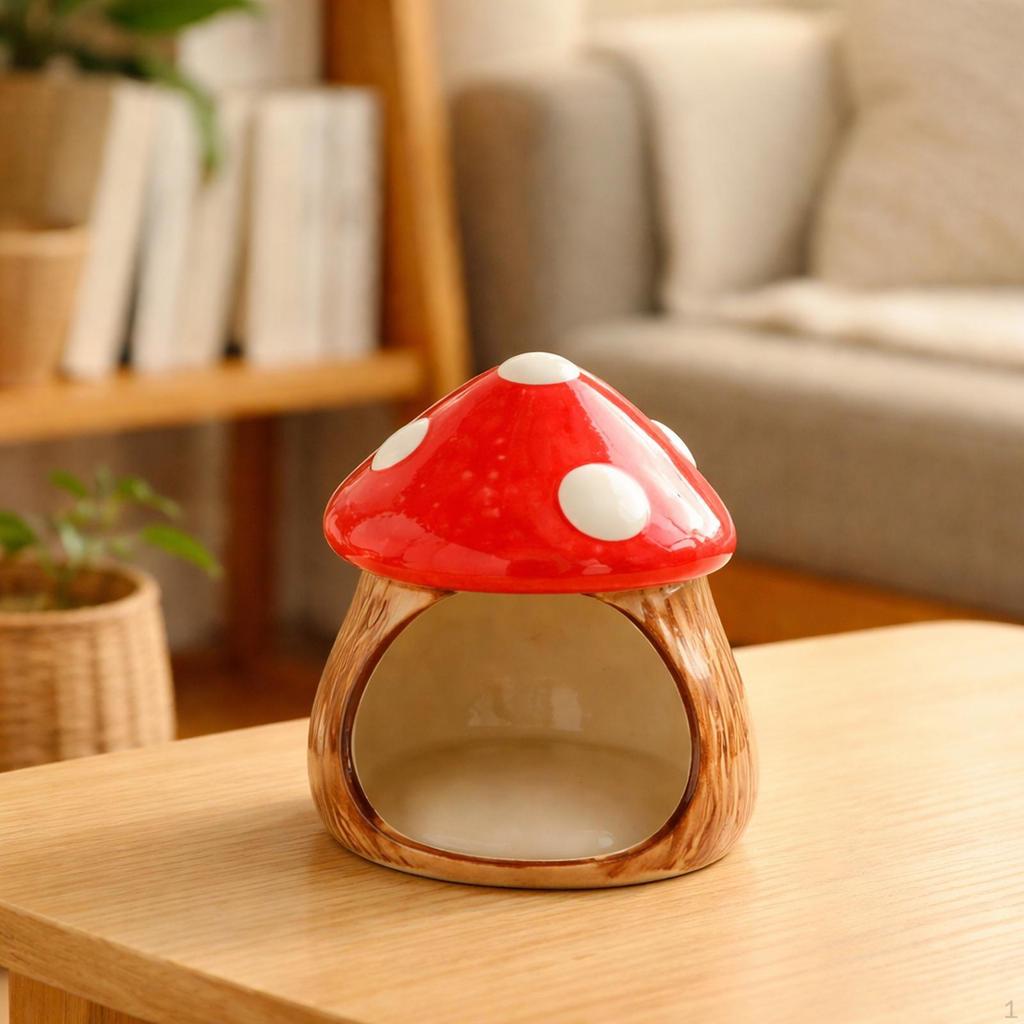 Ceramic Hamster House Habitat Multifunction Hideaway Guinea Pig for Gerbils Dwarf