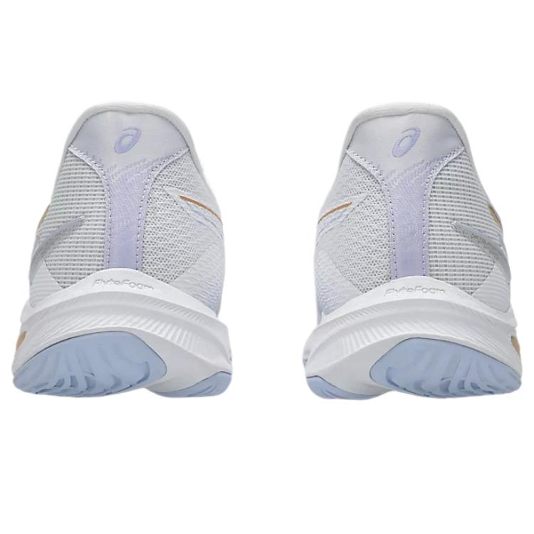 New Asics NETBURNER BALLISTIC FF 4 Shock Absorbers Low Top Training Shoes Women's White Gold 1052A083-102