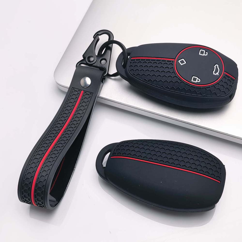 Housse Porte-Clés pour Leapmotor T03 S01 C11 C01 avec Porte-Clés Silicone Protection Complète Anti-Rayures Protection Anti-Choc