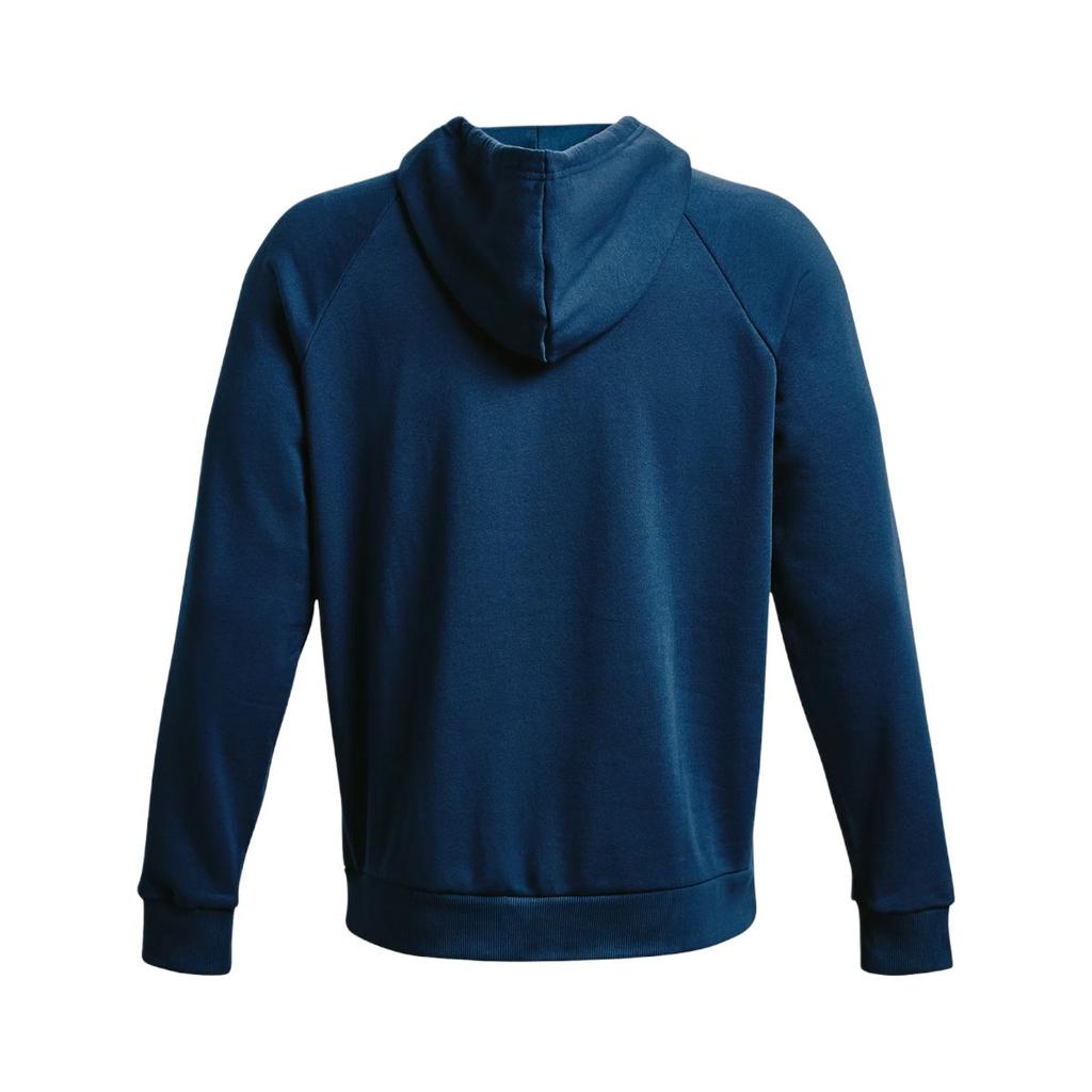 Under Armour Solid Logo Drawstring Fleece Hoodie Men hoodies Blue 1379757-426