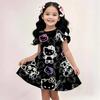 2025 Summer Girls Dress Fashion Cartoon Cute Cinnamoroll &Hello Kitty 3D Printing Dresses Kids Short Sleeve Princess Clothing
