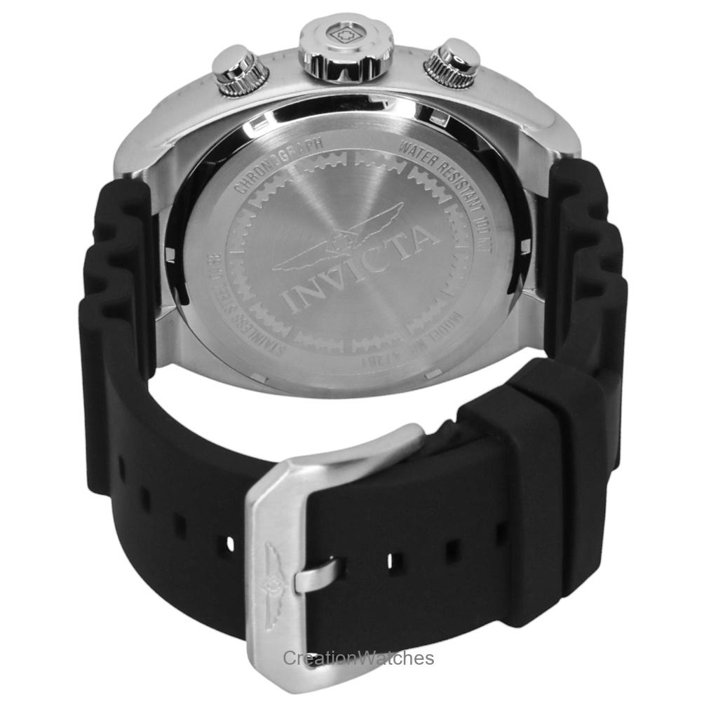 INVICTA Pro Diver Zager Chronograph GMT Silicone Strap Blue Dial Quartz 47281 100M Men's Watch