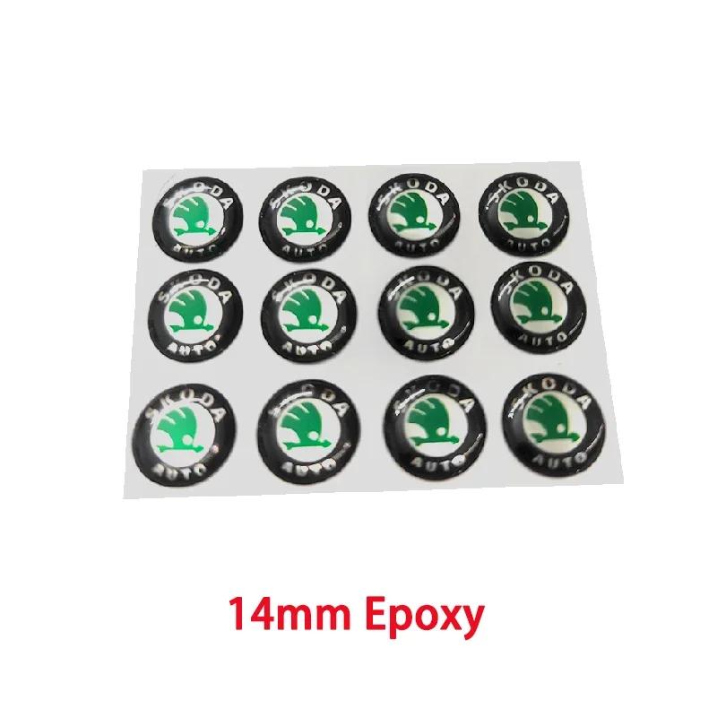 2026 Horké 10KS 14mm Samolepka s emblematem na dálkový ovladač auta Pro Skoda Octavia Kodiaq Fabia Superb Rapid Kamiq Karoq Derivati Yeti En