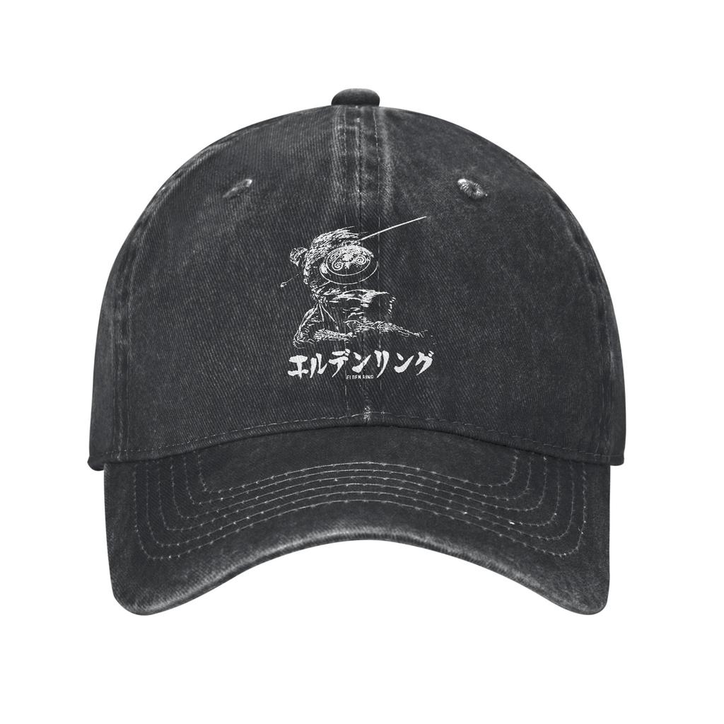 Eldened Ringed Baseball Caps Casual Distressed Denim Snapback Cap for Unisex Women Outdoor Running Golf Adjustable Fit Caps Hat